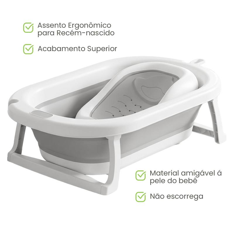 Detalhes do assento ergonômico e material amigável à pele do bebê
