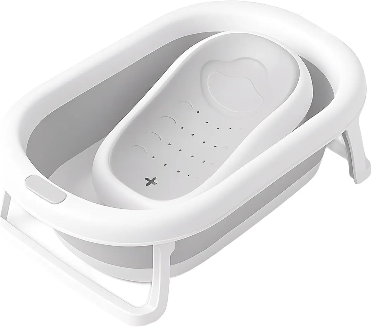 Banheira de bebê dobrável 45L com assento redutor
